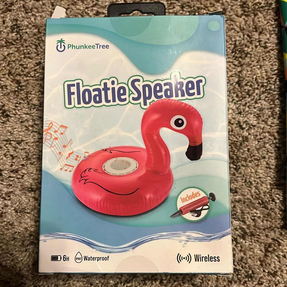 Floatie Speaker   Waterproof, wireless. Includes pump NIB